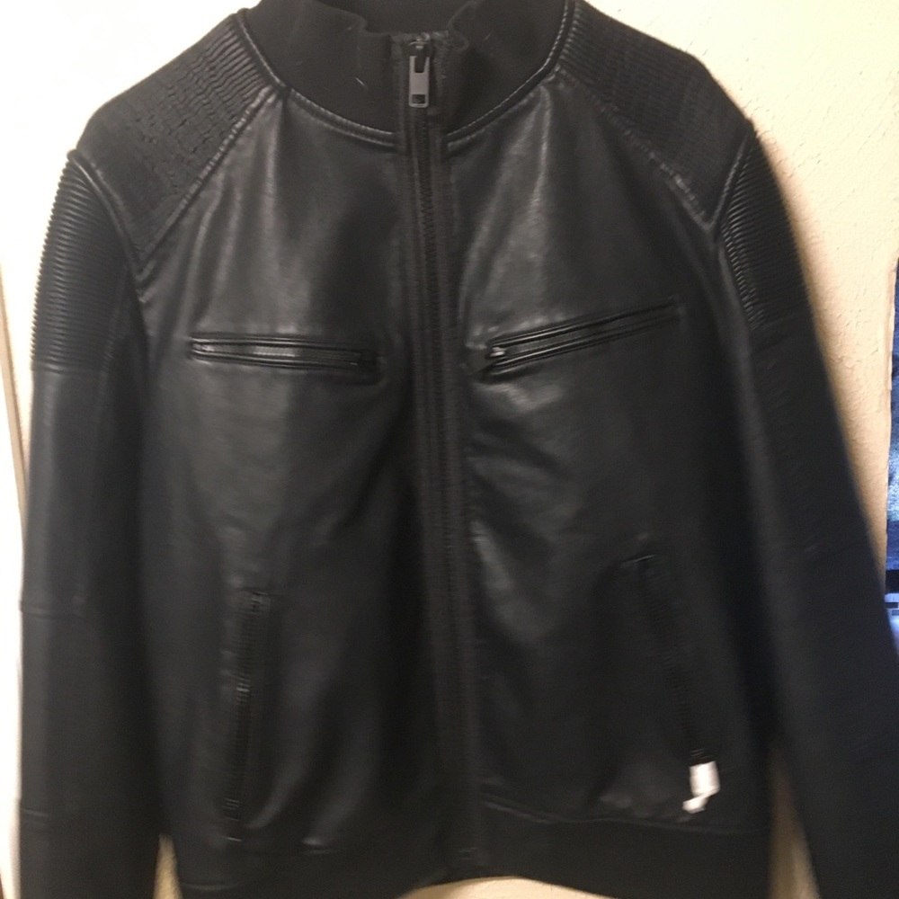 mens medium jacket • Faux leather• brand new with tags